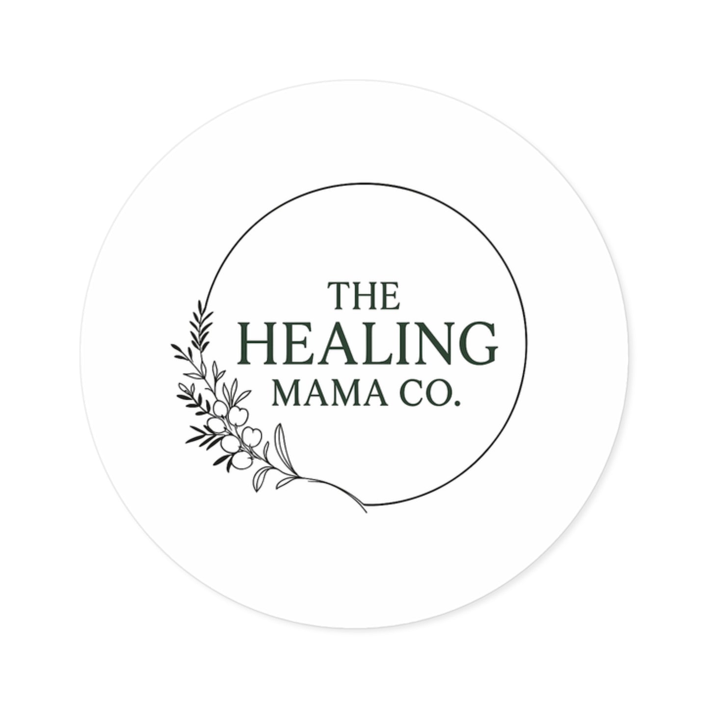 The Healing Mama Co Sticker, Round