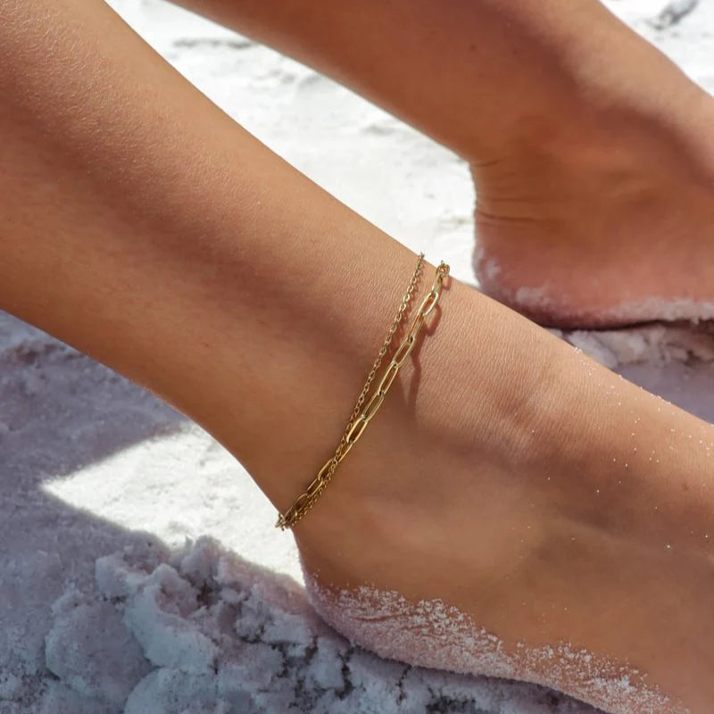 Paperclip Chain Anklet